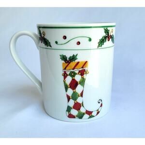 I. Godinger Christmas Red and Green Stocking Mug